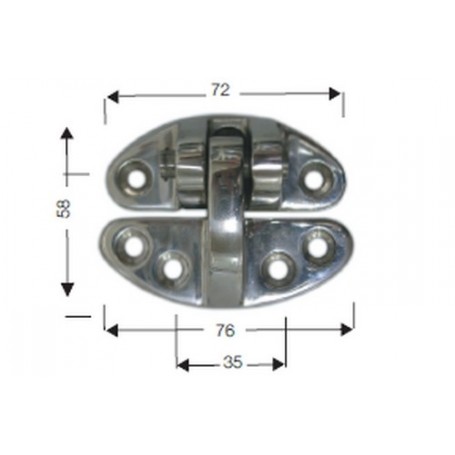 CHARNIERE DE FONDERIE 75X60 MM - Imnasa Charnières Haute Qualité  40250123
