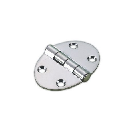 CHARNIÈRE INOX OVALE 51 x 38,5 mm EP:2mm Charnières Haute Qualité  40250450