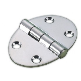 CHARNIERE INOX OVALE 71 x 48  mm P:2mm Charnières Haute Qualité  40250451