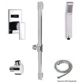 Loquet douche Square avec robinet - Osculati Douche et douchette 8033137096532 17.004.06