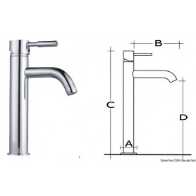 Mélangeur Diana bain haut - Osculati Eviers Lavabos et Robinets 8033137096587 17.009.00