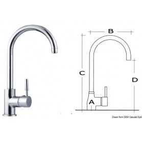 Mélangeur pivotant pour évier - Osculati Eviers Lavabos et Robinets 8033137096570 17.008.00