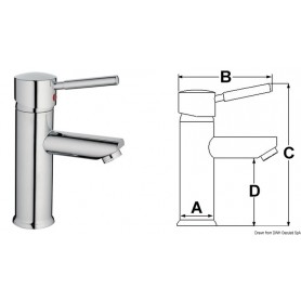Mélangeur lavabo  Diana - Osculati Eviers Lavabos et Robinets 8033137096594 17.009.01
