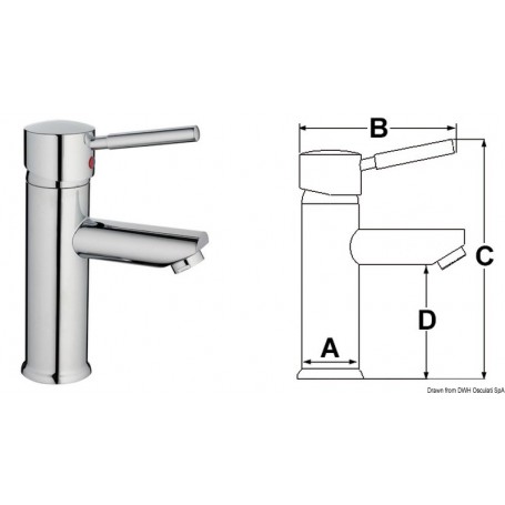 Mélangeur lavabo  Diana - Osculati Eviers Lavabos et Robinets 8033137096594 17.009.01