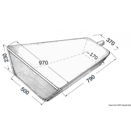 Réservoir rigide pour eau - Osculati Réservoir d'eau douce 8033137157295 52.194.00