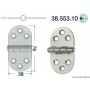 Charnières 2 mm 76x38 Le lot de 4 - Osculati Charnières Haute Qualité 8033137129490 38.553.10