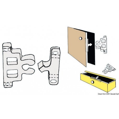 Loquet Petit frein à ressort en nylon Compas, bloque-porte et équerres 8033137049880 38.107.41
