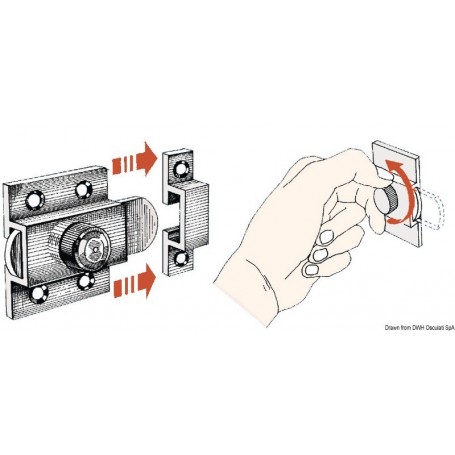Targette Le lot de 2 - Osculati Serrures et loquets 8033137034435 38.840.00