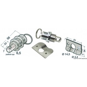 Fermeture pour coquerons En inox avec bouton à ressort - Osculati Serrures et loquets 8033137010897 38.405.50