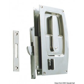 Serrures En laiton chromé pour portes coulissantes avec poignée à ras - Osculati Serrures et loquets 8033137016370 38.132.08