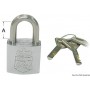 Set 4 cadenas pour  environnement marin avec une clé seulement, système ABLOY - Osculati Verrou, Sauterelle et Grenouillère 8033