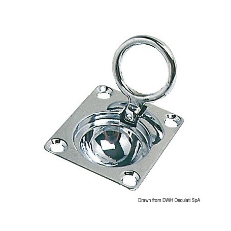 Poignée En laiton chromé, avec anneau au ras. Le lot de 2 Lève plancher 8033137126673 38.107.50