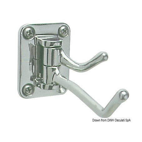Portemanteau moulé en inox AISI 316 poli - Osculati Crochet et Porte-manteau 8033137128523 38.313.00