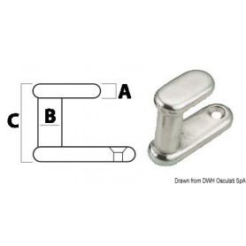 Petit portemanteau En inox AISI 316 poli. Le lot de 3 - Osculati Crochet et Porte-manteau 8033137126543 38.031.29