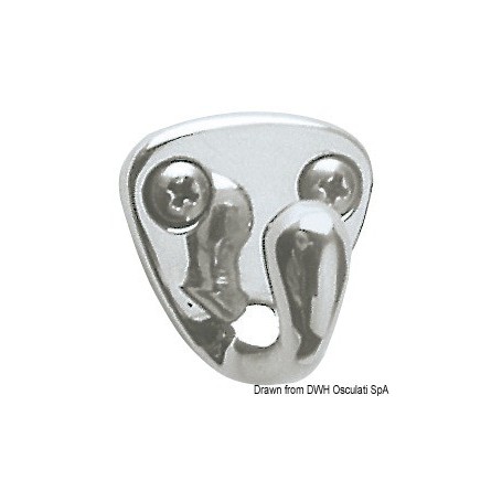 Crochet Moulé en inox AISI 316 - Osculati Crochet et Porte-manteau 8033137128486 38.301.10