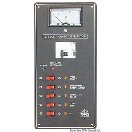 Tableau pour courant alterné 220 V - Osculati Tableaux électriques 8033137092312 14.810.22