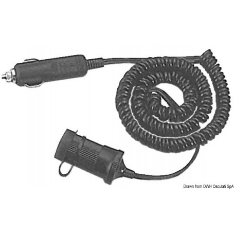 Câble allongeur spiralé m/f - Osculati Prises et allume-cigares 8033137043215 14.507.00