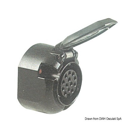 Prise fem. 13 pôles remorque - Osculati accessoires remorque 8033137224119 14.191.01
