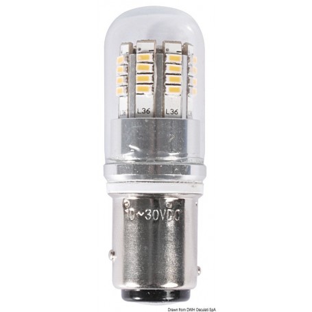 Ampoule LED BAY15D pivots désaxés pour feux de navigation - Osculati ampoule-led-basse-consommation-12-24V 8033137047466 14.444.