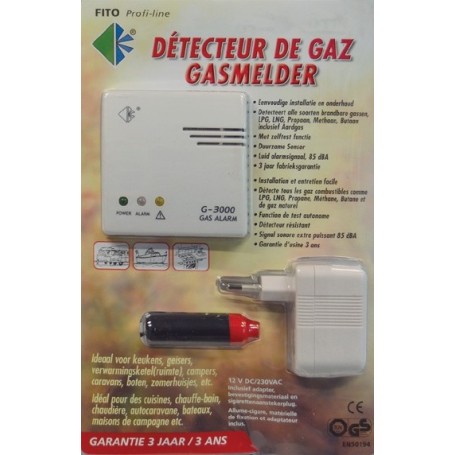Détecteur de gaz 12/220V - Imnasa La sécurité  90250793