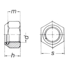 ECROU FREIN DIN985 A4 Visserie  20260014