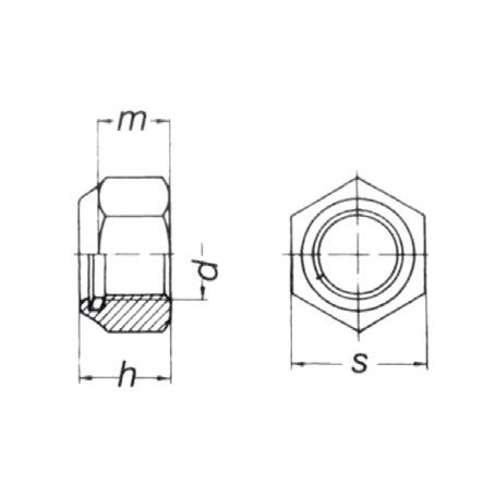 ECROU FREIN DIN985 A4 Visserie  20260014