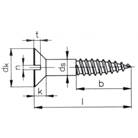 Vis bois DIN97 A4 Visserie  20260390