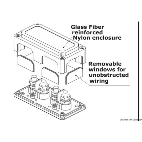 Boitier multi-connexions Bus-bar Heavy Duty - Osculati Fusibles & Porte fusible 8033137047367 14.209.29