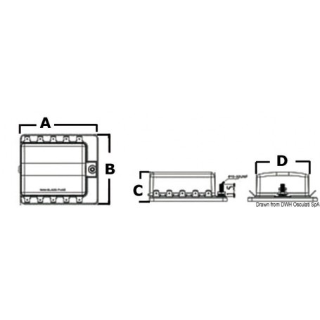 Boîte porte-fusibles avec témoins d'alerte - Osculati Fusibles & Porte fusible 8033137037757 14.102.70