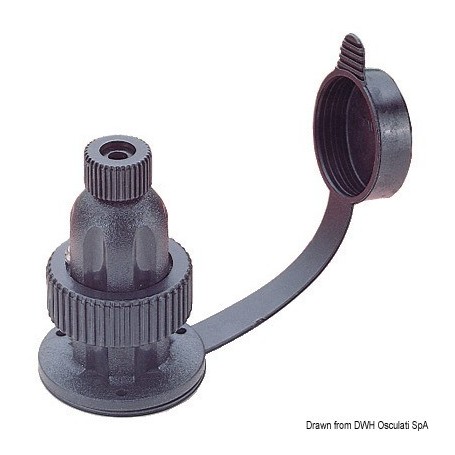 Prise étanche en polycarbonate avec contacts en laiton Le lot de 2 - Osculati Prise 220 V et 12 V camping 8033137002007 14.470.0