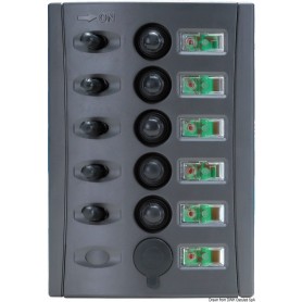 Tableaux électriques avec fusibles automatiques et double LED - Osculati Tableaux électriques 8033137092367 14.850.05