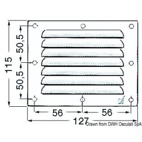 Grilles aération rectangulaires - Osculati Ventilation 8033137006869 53.021.01