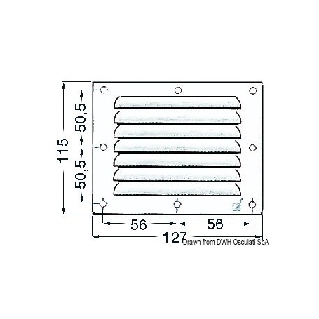 Grilles aération rectangulaires - Osculati Ventilation 8033137006869 53.021.01