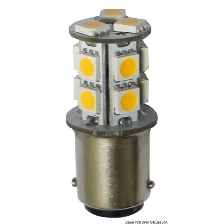 Ampoule LED SMD culot BA15D pour spots - Osculati ampoule-led-basse-consommation-12-24V 8033137045554 14.443.11