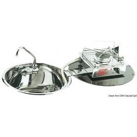 Plans de cuisson rabattables à charnière dans  évier - Can plaque chauffante et cuisinière 8033137152634 50.102.01