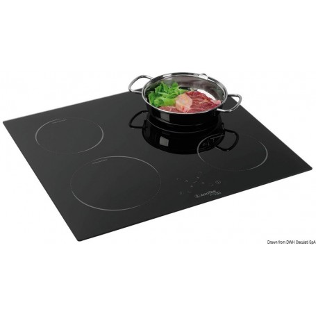 Plan de cuisson vitrocéramique touch control 4 feux - Can plaque chauffante et cuisinière 8033137154508 50.707.72