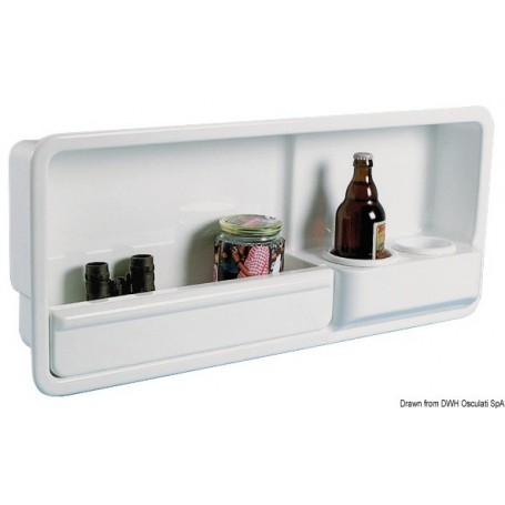 Niche latérale fourre-tout, avec deux porte-verres /canettes/ petites bouteilles. - Osculati coffre et trappe 8033137109126 20.0