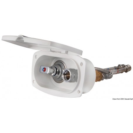 Prise d'eau New Edge avec robinet mélangeur eau chaude/froide - Osculati Douche et douchette 8033137056307 16.442.70