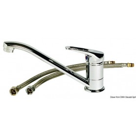 Robinet mélangeur Olivia à commande unique avec disques céramique et bec pivotant - Osculati Eviers Lavabos et Robinets 80331370