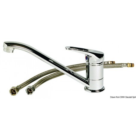 Robinet mélangeur Olivia à commande unique avec disques céramique et bec pivotant - Osculati Eviers Lavabos et Robinets 80331370