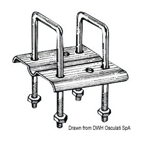 Etrier de fixation diabolo Le lot de 2 - Osculati accessoires remorque 8033137069642 02.040.78