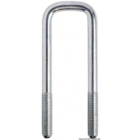 Etrier de fixation en U - Osculati accessoires remorque 8033137069703 02.040.84