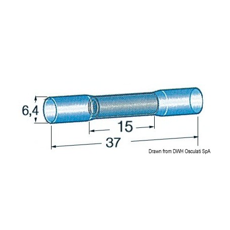 Gaine pré-isolée thermorétractable pour jonction étanche de 2 câbles - Osculati Cosses et Cables électriques 8033137086830 14.18