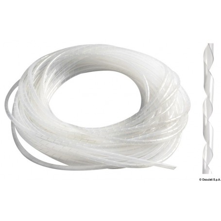 Gaine spiralée en polyéthylène blanc pour câblages Cosses et Cables électriques  14.140.01