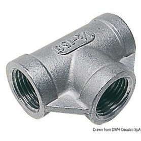 Raccords en T femelle/femelle/femelle inox 316 - Osculati Vannes & Raccords plomberie 8033137101366 17.318.01