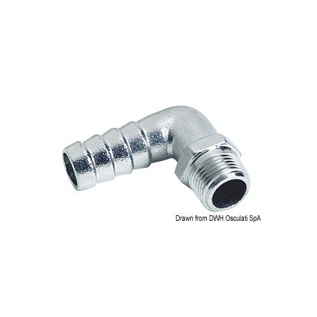 Embouts mâle coudé à 90° inox - Osculati Vannes & Raccords plomberie 8033137097652 17.196.02