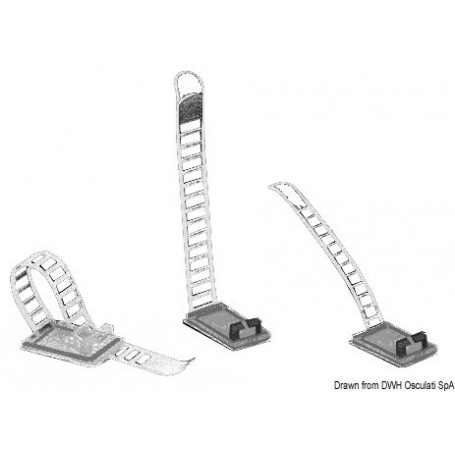 Colliers de fixation réglables nylon blanc. - Osculati Colliers de serrage 8033137106101 18.035.01