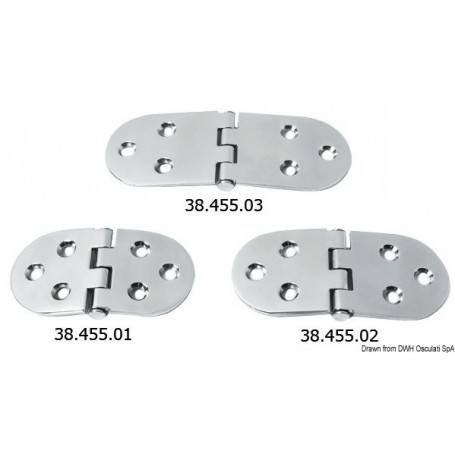 Charnières 3 mm HEAVY DUTY - Osculati Charnières Haute Qualité 8033137129339 38.455.01