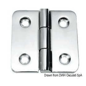 Charnières En inox AISI 316 moulées, polies miroir, finition extra - Osculati Charnières Haute Qualité 8033137005893 38.863.18