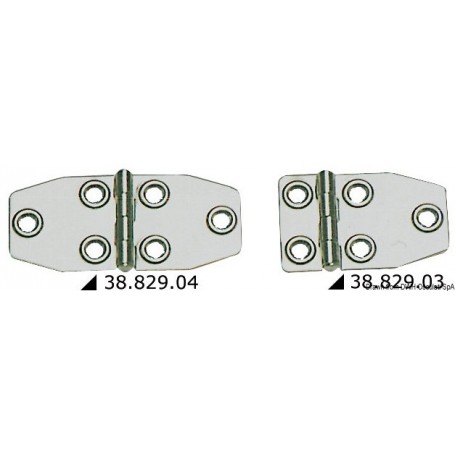 Charnières 1,5 mm  en inox AISI 316 moulées polie Le lot de 4 - Viadana Charnières Haute Qualité 8033137129681 38.829.03